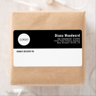 Modern Black and White Business Shipping