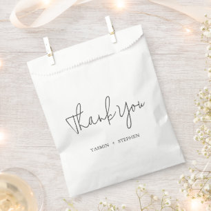 Modern Black and White Chic Wedding Favour Bags