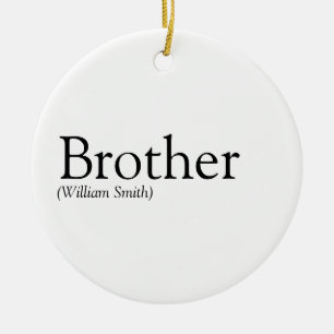 Modern Black and White Cool Brother Definition  Ceramic Tree Decoration