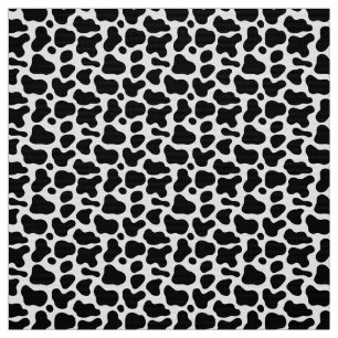 Modern black and white cow pattern for sewing fabric