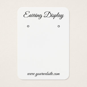 Modern black and white custom earring display card