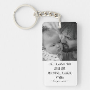 Modern Black And White Custom Photo, Fathers Day  Key Ring