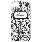 Modern Black and White Damask