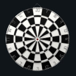 Modern Black And White Dartboard<br><div class="desc">Modern Black And White Dart Board</div>