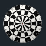 Modern Black And White Dartboard<br><div class="desc">Modern Black And White Dart Board</div>