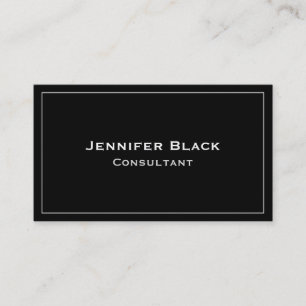 Modern Black and White Design   Business Card