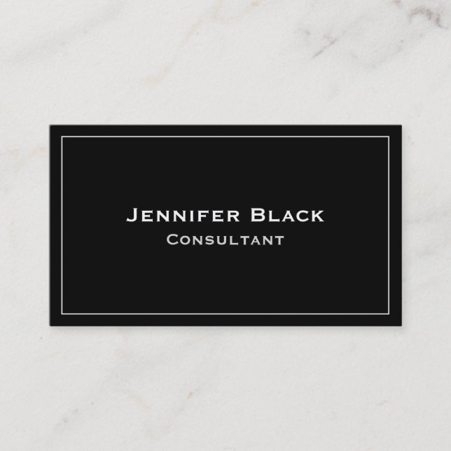 Modern Black and White Design | Business Card (Front)