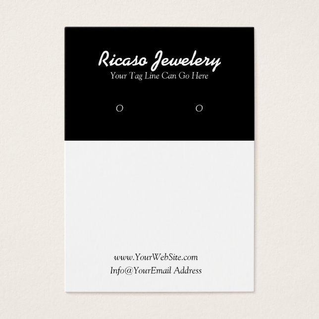 Modern Black and White Earring Background (Front)