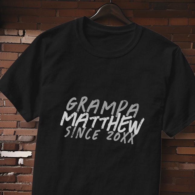Modern Black and White Grunge For The Cool Grampa T-Shirt (Creator Uploaded)