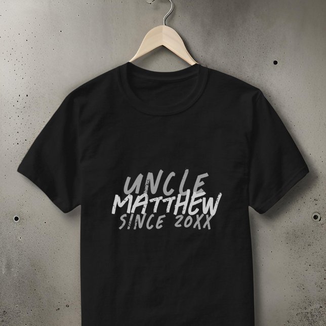 Modern Black and White Grunge For The Cool Uncle T-Shirt (Creator Uploaded)
