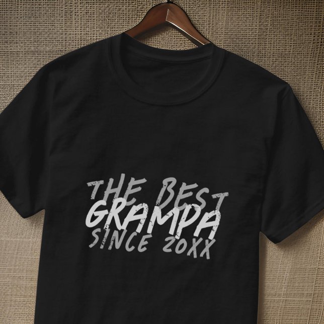 Modern Black and White Grunge The Best Grampa T-Shirt (Creator Uploaded)