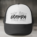 Modern Black and White Grunge The Best Grampa Trucker Hat<br><div class="desc">This grunge and modern design is composed of san serif typography.</div>