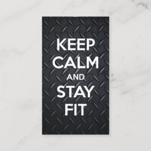 Modern Black and White   Gym and Fitness Trainer Business Card