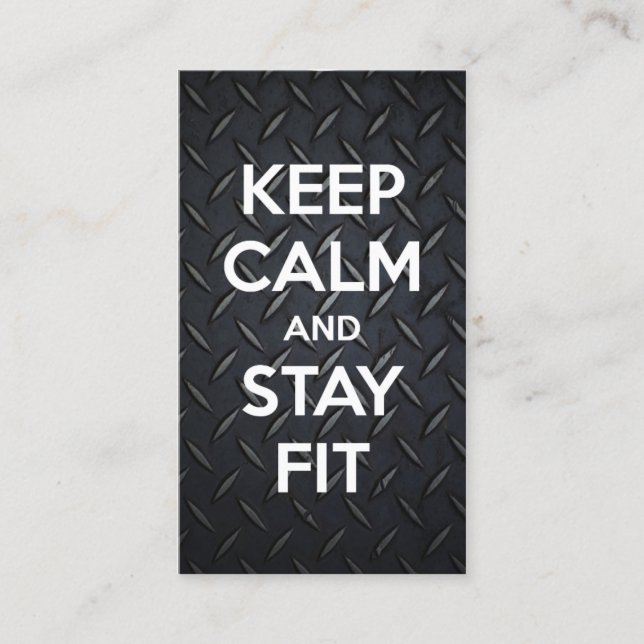 Modern Black and White | Gym and Fitness Trainer Business Card (Front)