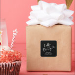 Modern Black and White Hello 30th Birthday Square Sticker<br><div class="desc">Add a chic finishing touch to your celebration with this modern Black and white “Hello 30” square sticker. Perfect for sealing favor bags,  decorating gift boxes,  or adding to party invites,  this elegant design keeps your theme cohesive and stylish for a memorable 30th birthday celebration</div>