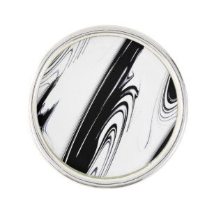 Modern Black and White Lapel Pin