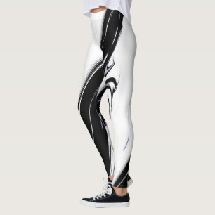 Modern Black and White Leggings