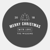 Modern Black and White Logo Christmas