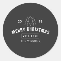 Modern Black and White Logo Christmas