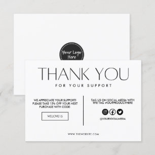 Modern Black and White Logo Media Insert
