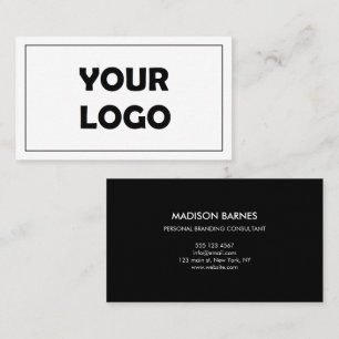 Modern Black and White Logo Minimalist Profession Business Card