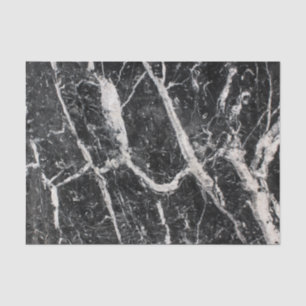 Modern Black and White Marble Pattern Tissue Paper