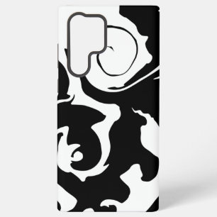 Modern Black and White marble swirl Samsung Galaxy Case