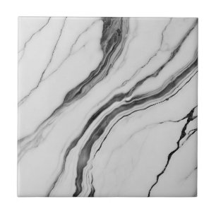Modern Black and White Marble Tile