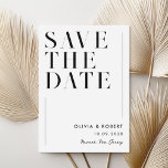 Modern Black and White Minimalist Chic Wedding Save The Date<br><div class="desc">Modern Black and White Minimalist Chic Wedding Save the Date</div>