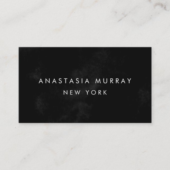 Modern Black and White Minimalist Luxury Boutique Business Card (Front)