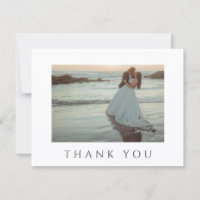 Modern Black and White Minimalist Photo Wedding