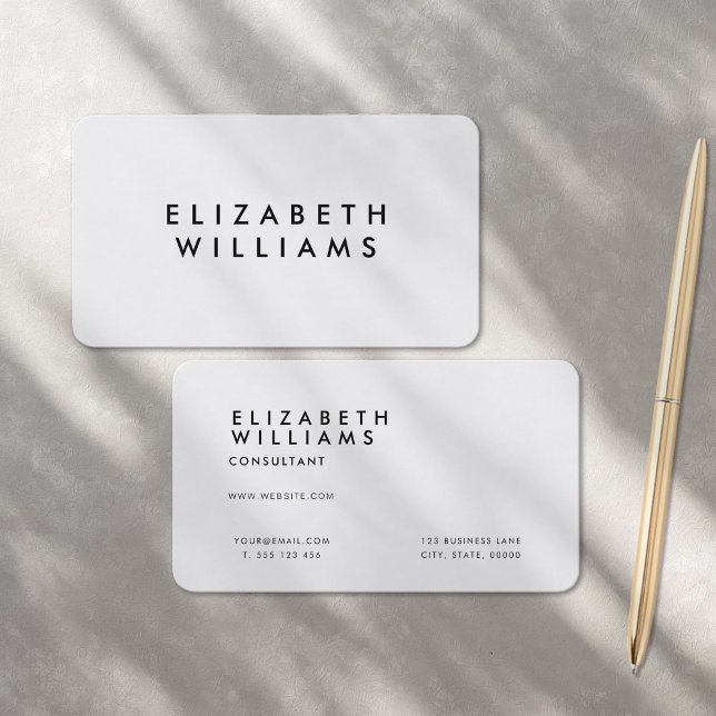 Modern Black and White Minimalist Professional Business Card (Creator Uploaded)