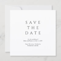 Modern Black and White Minimalist Wedding