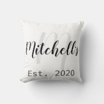 Modern Black and White Monogram