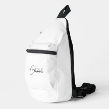 Modern Black and White Monogram Mens Womens Travel