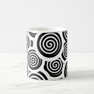Modern black and white mug