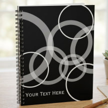 Modern Black and White Overlapping Circles