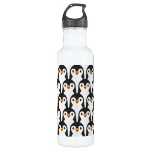 Modern Black and White Penguin Pattern 710 Ml Water Bottle