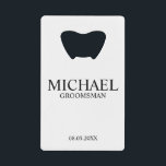 Modern Black and White Personalised Groomsman<br><div class="desc">Modern Black and White Personalised Groomsman Gifts
featuring personalised groomsman's name,  title and wedding date in classic serif font style.

Also perfect for Best Man,  Father of the Bride and more.</div>