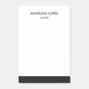 Modern Black and White Personalised Profession Post-it Notes