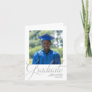Modern Black and White Photo Graduation Party Invitation