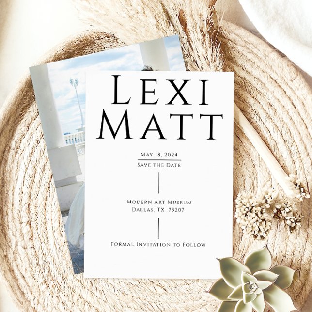 Modern Black and White Photo Save the Date (Creator Uploaded)