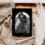 Modern Black and White Photo Wedding Invitation<br><div class="desc">Modern Black and White Photo Wedding Invitation</div>