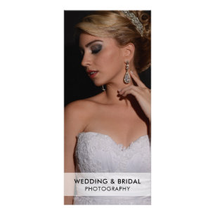 Modern Black and White Photography Price List Rack Card