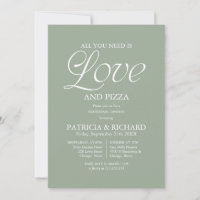 Modern Black and White Pizza Wedding Rehearsal