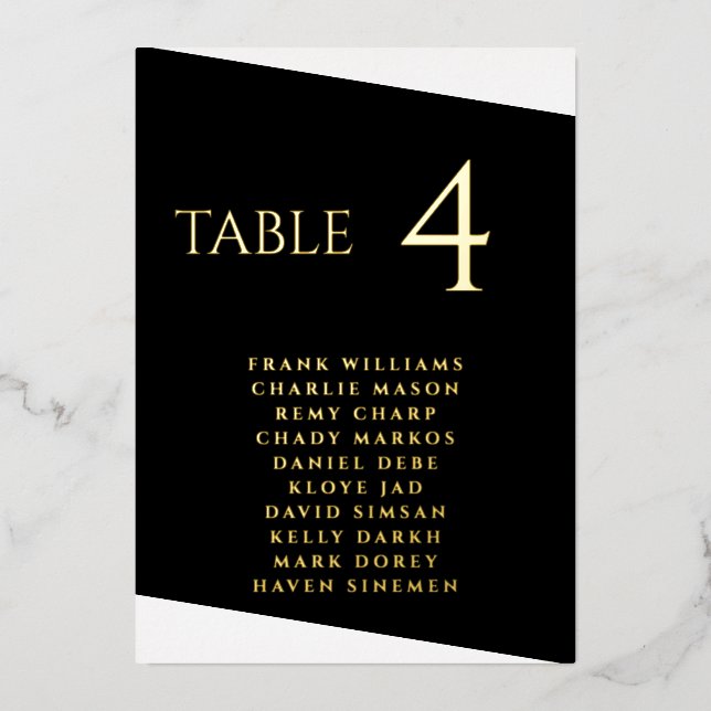 Modern Black and White Real Foil (Front)