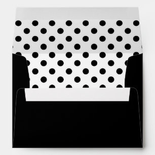 Modern Black And White Return Address Envelope