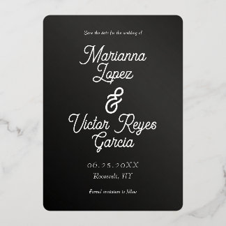 Modern Black and White Save the Date