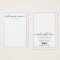Modern black and white script earring display card