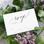 Modern Black and White Simple Wedding RSVP Card<br><div class="desc">Simple Black and White Modern Wedding RSVP Response Card - for a modern wedding formal or informal.  Black and white with impressive modern calligraphy. Fancy beautiful calligraphy.</div>